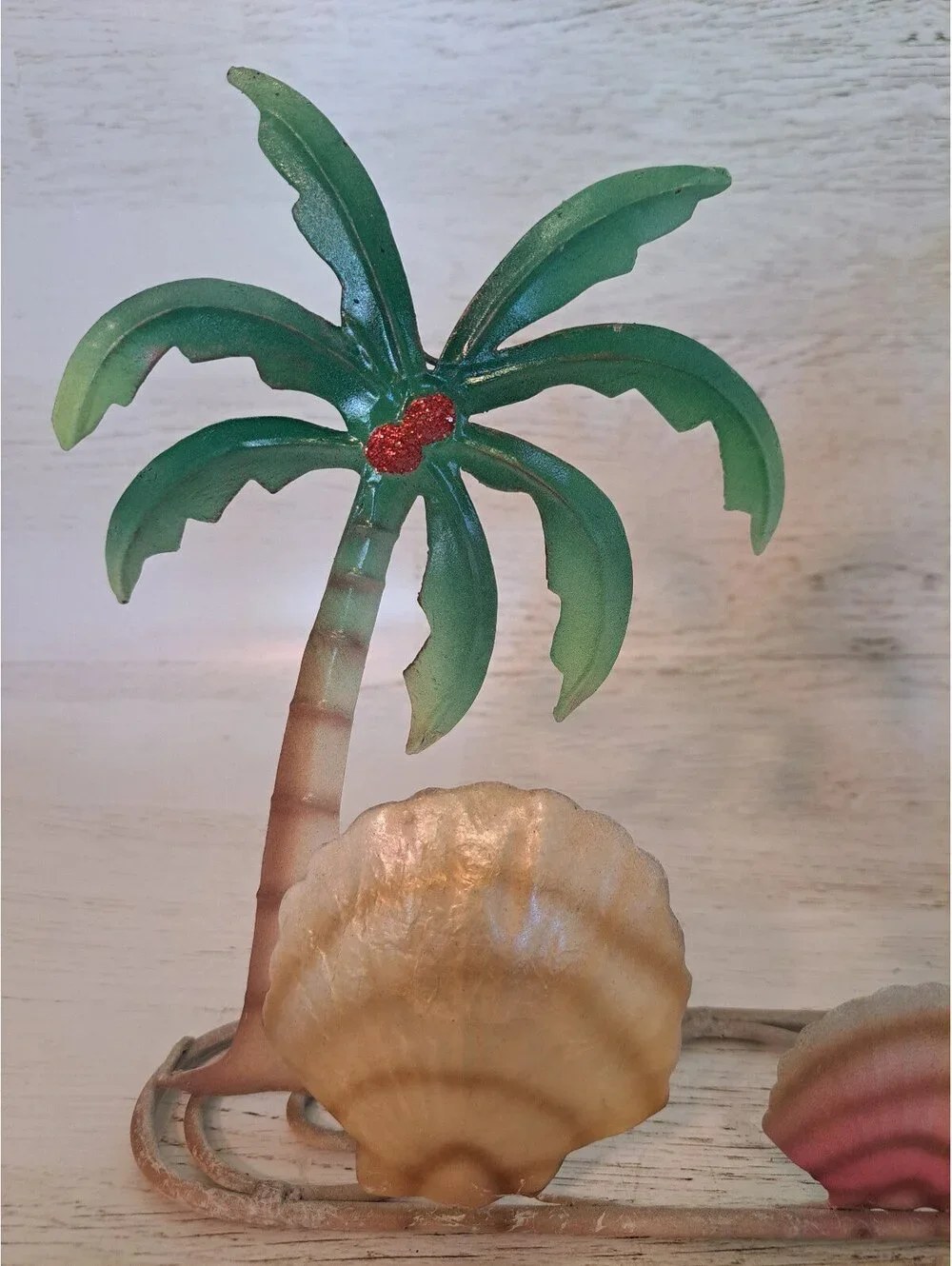 Santa Ho Ho Freestanding Palm Tree Tropical Costal Beach Christmas Holiday